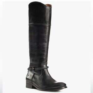 Frye Black Leather Knee-High Boots